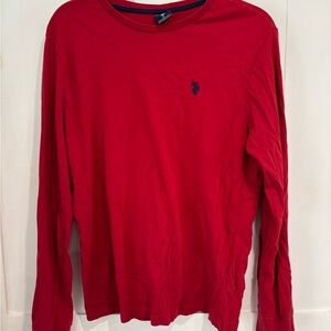 U.S. Polo Assn. Vibrant Red Long Sleeve Tee